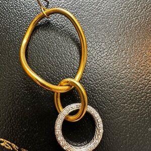 Elegant Gold and Silver Hoop Earrings